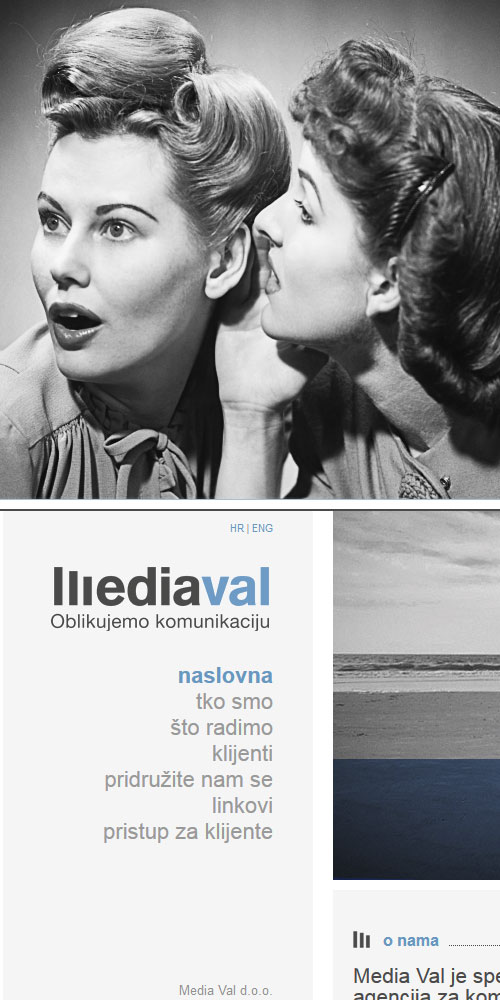 Dizajn web stranice Media Val - Bernardić studio