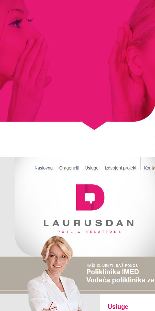 Dizajn i izrada web stranice - LAURUSDAN - Bernardić studio
