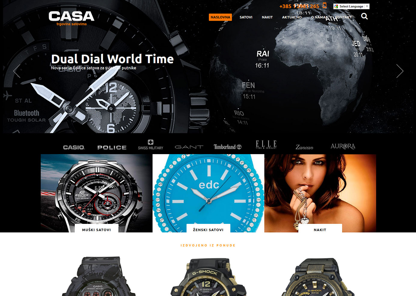 Creating a responsive website for the company CASA watch | BERNARDIĆ STUDIO