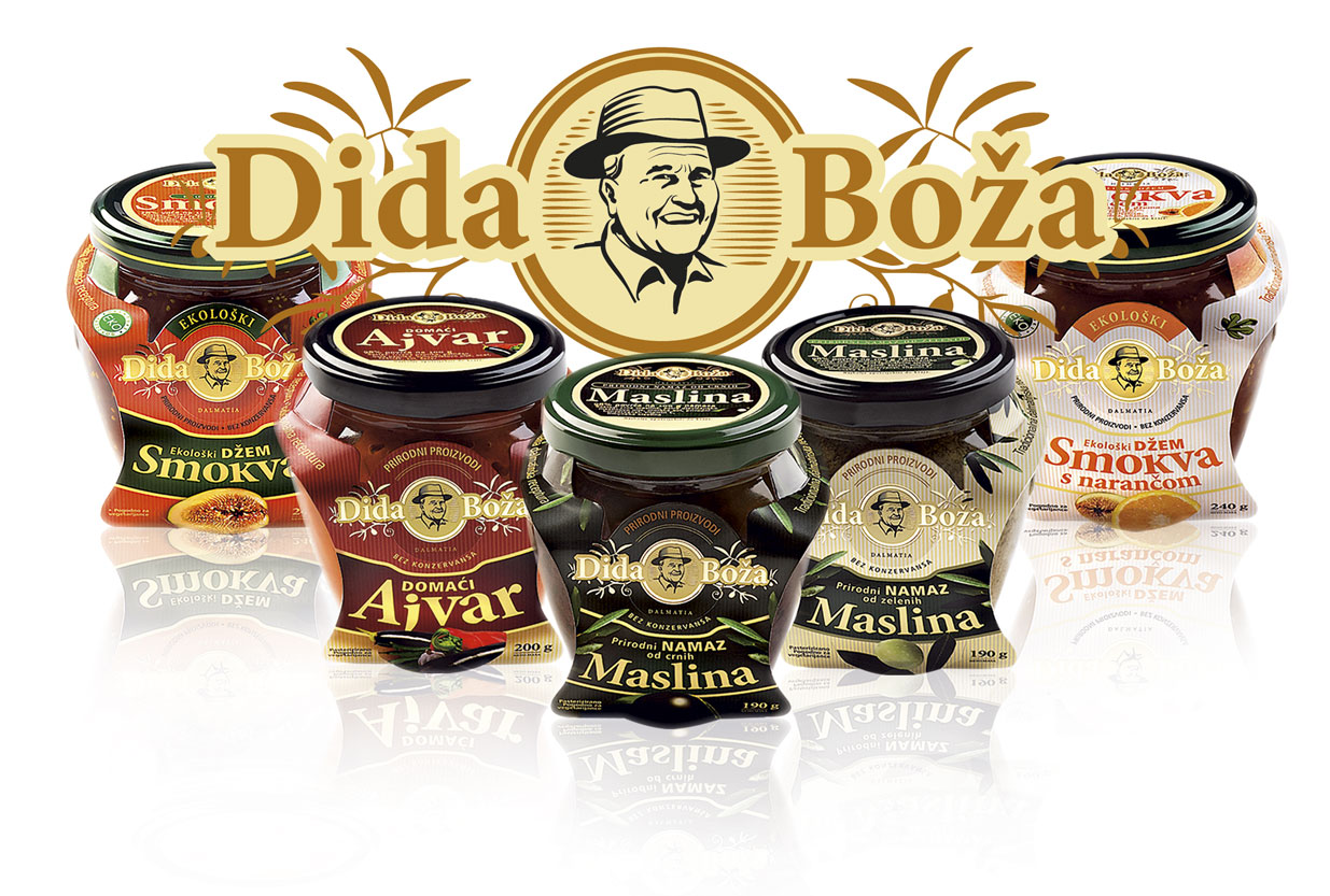 Packaging design for a series of jam and spread products Dida Boža - BERNARDIĆ STUDIO