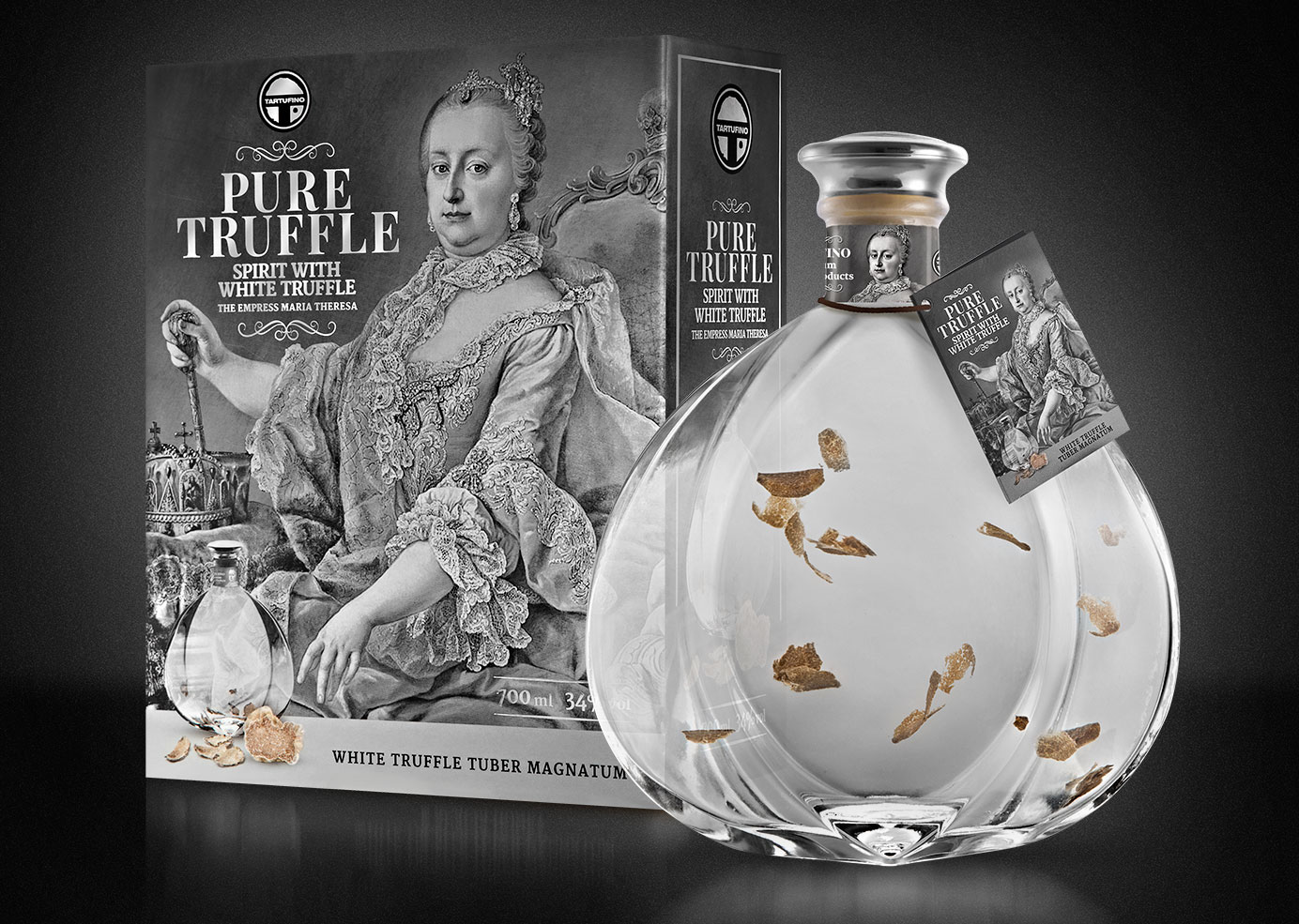 PURE TARTUFINO BRANDY /  Packaging Design für Brandy Trüffel | BERNARDIĆ STUDIO