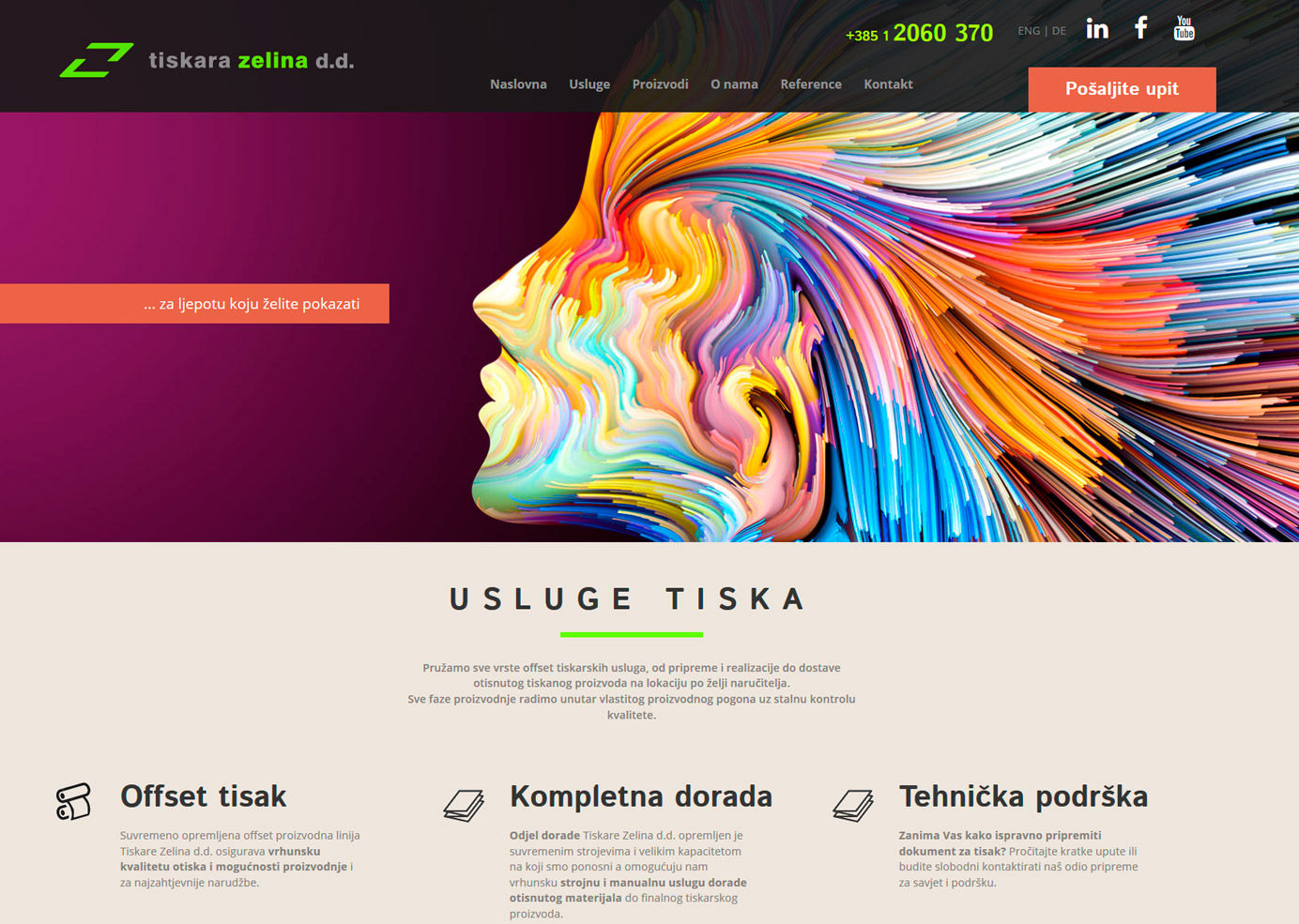 TISKARA ZELINA / Herstellung reaktions website | BERNARDIĆ STUDIO